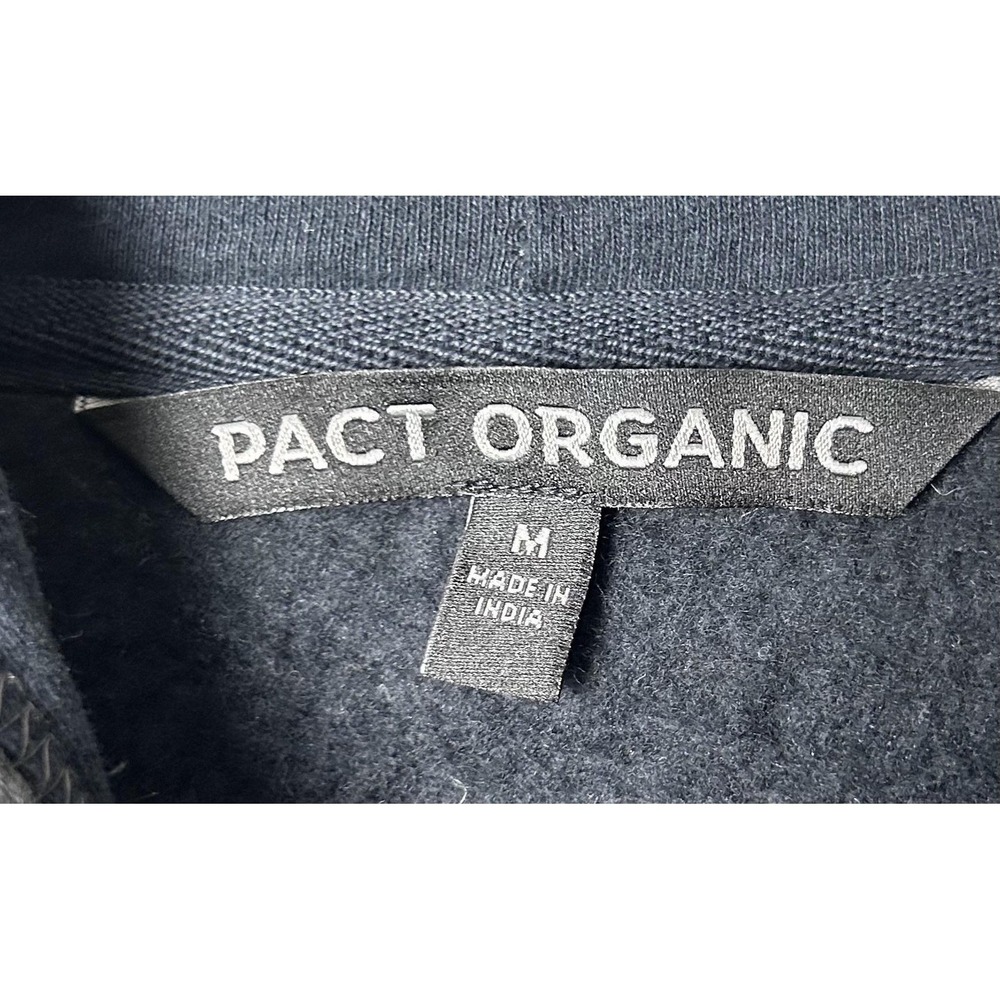 Pact Organic Hoodie Sweatshirt Mens Medium Gray Full Zip Fleece - Picture 3 of 8